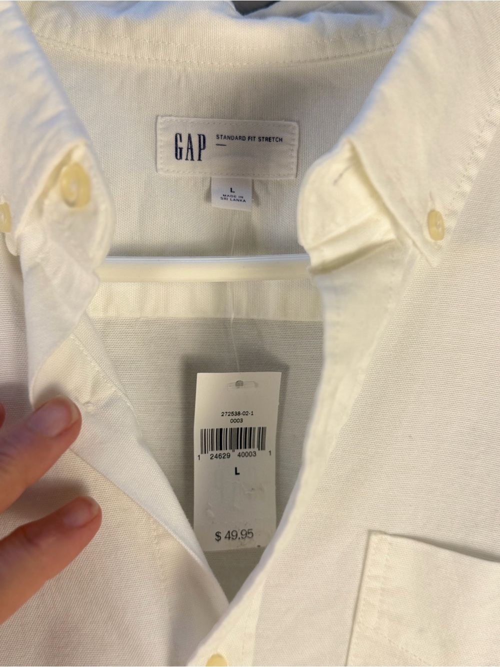 Gap Lived-In Stretch Oxford Short Sleeve Shirt with Embroidered Mermaids. NWT - Picture 2 of 5